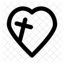 Love Heart Cross Icon