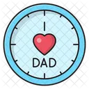 Love Dad Clock  Icon