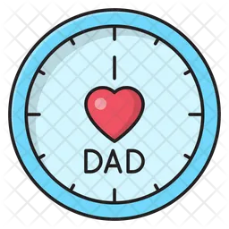 Love Dad Clock  Icon