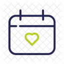 Love Date Calendar Date Icône