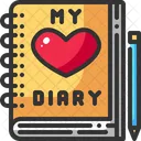 Diary Heart Love Icon