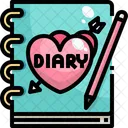 Love Diary Romantic Book Love Book Icon