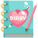 Love Diary Romantic Book Love Book Icon