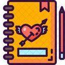 Diary Education Romantic Icon