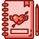 Diary Education Romantic Icon