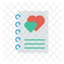 Notepad Romance Heart Icon