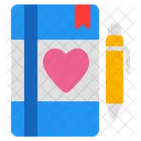 Love Diary Diary Book Icon