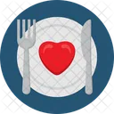 Love Dinner Valentines Dinner Icon