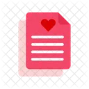 Love Document Love File Love Letter Icon