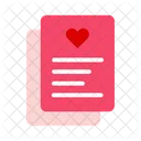 Love Document Two Document Data Icon