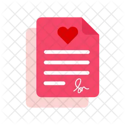 Love document with signature  Icon