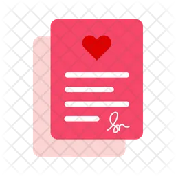 Love document with signature two  Icon