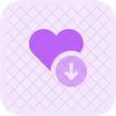 Love Down Down Arrow Heart Icon