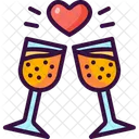 Champagne Wedding Food And Restaurant Icon