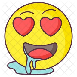 침 흘리는 이모티콘 사랑해 Emoji 아이콘