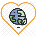 Love Earth Love Ecology Love Planet Icon