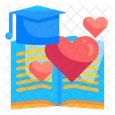 Love Education Book Heart Icon