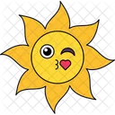 Love Emoji Sun Face Emoticon Icon