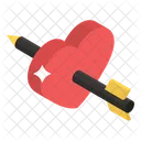 Heart With Arrow Injured Heart Cupid Icon