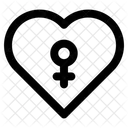 Heart Love Woman Sign Icon