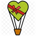Love Flight Heart Air Balloon Heart Gift Icon