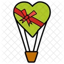 Love Flight Heart Air Balloon Heart Gift Icon