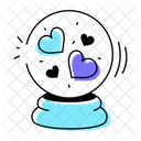 Love Fortune Love Prediction Crystal Globe Icon