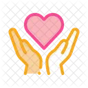 Hands Hold Heart Icon