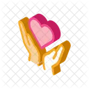 Hands Hold Heart Icon