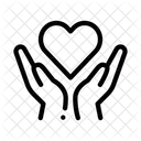 Hands Hold Heart Icon