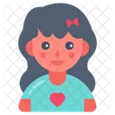 Love Girl Heart Romantic Girl 아이콘