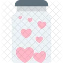 Love Glass Bottle Happy Love Sign Icon