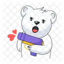 Valentine Gun Love Gun Cute Bear Icône