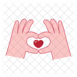 Love hand symbol  Icon