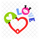 Love Heart Love Typography Heart Emoji Icon