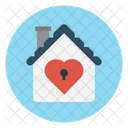 House Lock Heart Icon