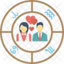 Astrology Couple Love Horoscope Icon