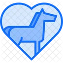 Horse Love Heart Icon