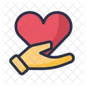 Heart Love Hand Icon