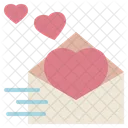 Love Heart Message Icon