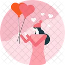 Valentine Balloon Love Icon