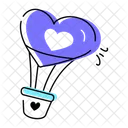Love In Air Love Balloon Heart Balloon Icon