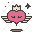 Flying Heart Wings Icon