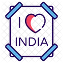 Love India Indian Heart Indian Favorite Icon
