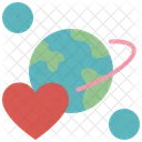 Around World Heart Icon