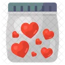 Love Jar Hearts Jar Love Container Icon
