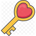 Love Key Access Key Heart Key Icon