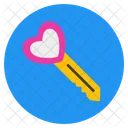 Love Key Lock Relationship Icon