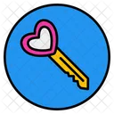 Love Key Lock Relationship Icon