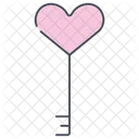 Love Key Love Heart Icon